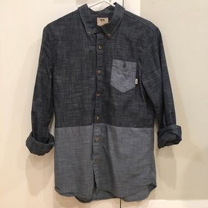 Vans blue, casual button-up shirt